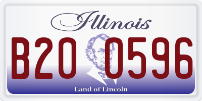 IL license plate B200596