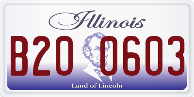 IL license plate B200603