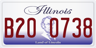 IL license plate B200738