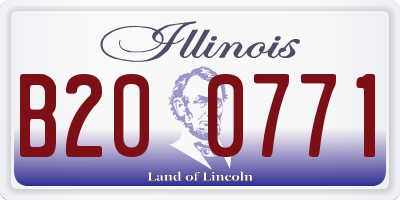 IL license plate B200771