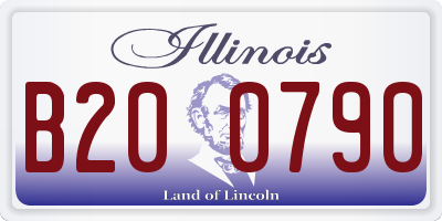 IL license plate B200790
