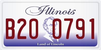 IL license plate B200791