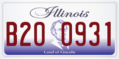 IL license plate B200931