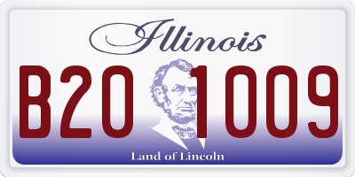 IL license plate B201009