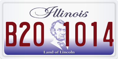 IL license plate B201014