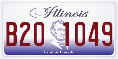 IL license plate B201049