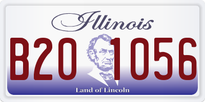 IL license plate B201056