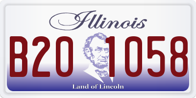 IL license plate B201058