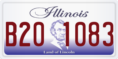 IL license plate B201083