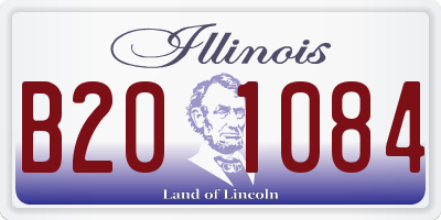 IL license plate B201084