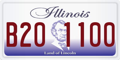 IL license plate B201100