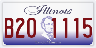 IL license plate B201115