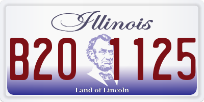 IL license plate B201125