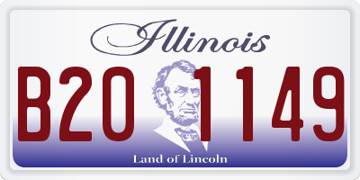 IL license plate B201149