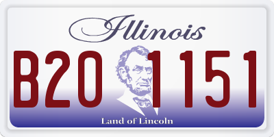 IL license plate B201151