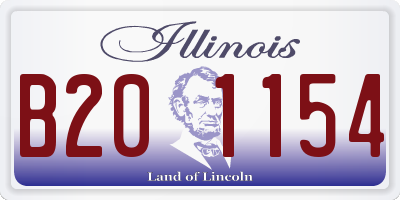 IL license plate B201154