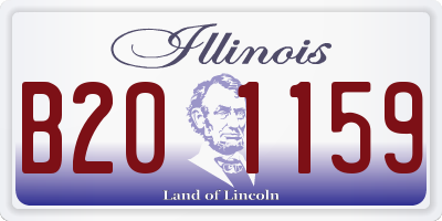 IL license plate B201159