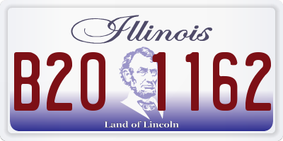 IL license plate B201162