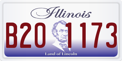 IL license plate B201173