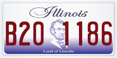 IL license plate B201186