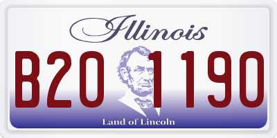 IL license plate B201190