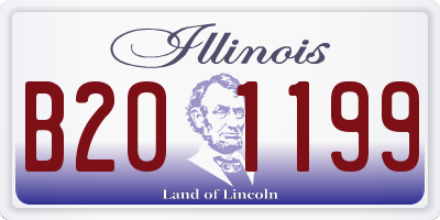 IL license plate B201199