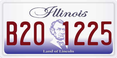 IL license plate B201225