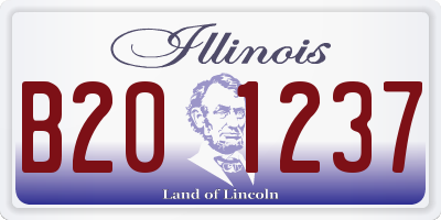 IL license plate B201237