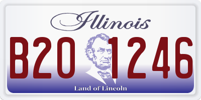 IL license plate B201246