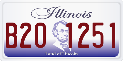 IL license plate B201251