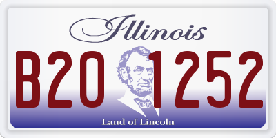 IL license plate B201252