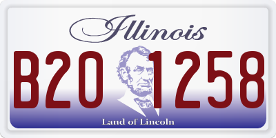 IL license plate B201258