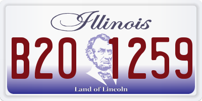IL license plate B201259