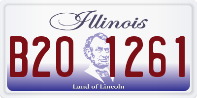 IL license plate B201261