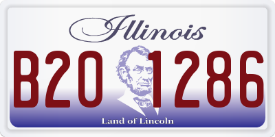 IL license plate B201286