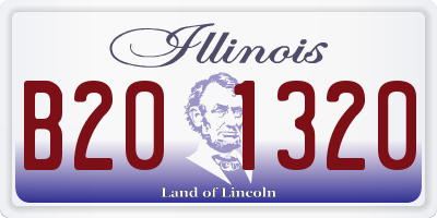 IL license plate B201320