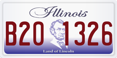 IL license plate B201326