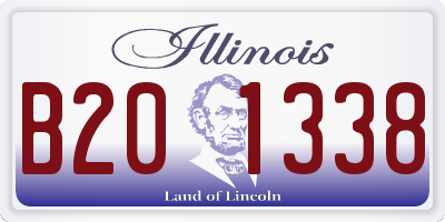 IL license plate B201338