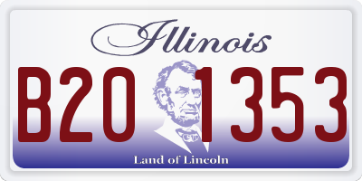 IL license plate B201353