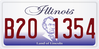 IL license plate B201354