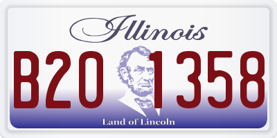 IL license plate B201358