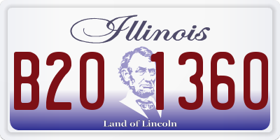 IL license plate B201360