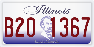 IL license plate B201367