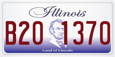 IL license plate B201370