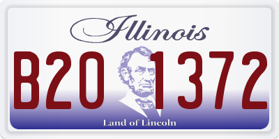 IL license plate B201372
