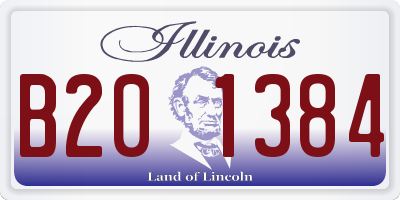 IL license plate B201384