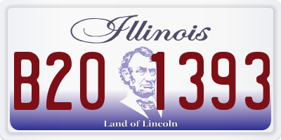 IL license plate B201393