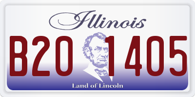 IL license plate B201405