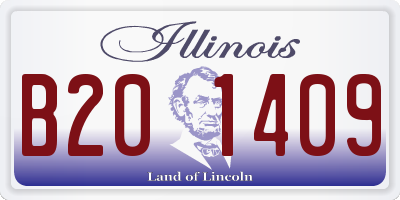 IL license plate B201409
