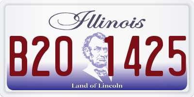 IL license plate B201425